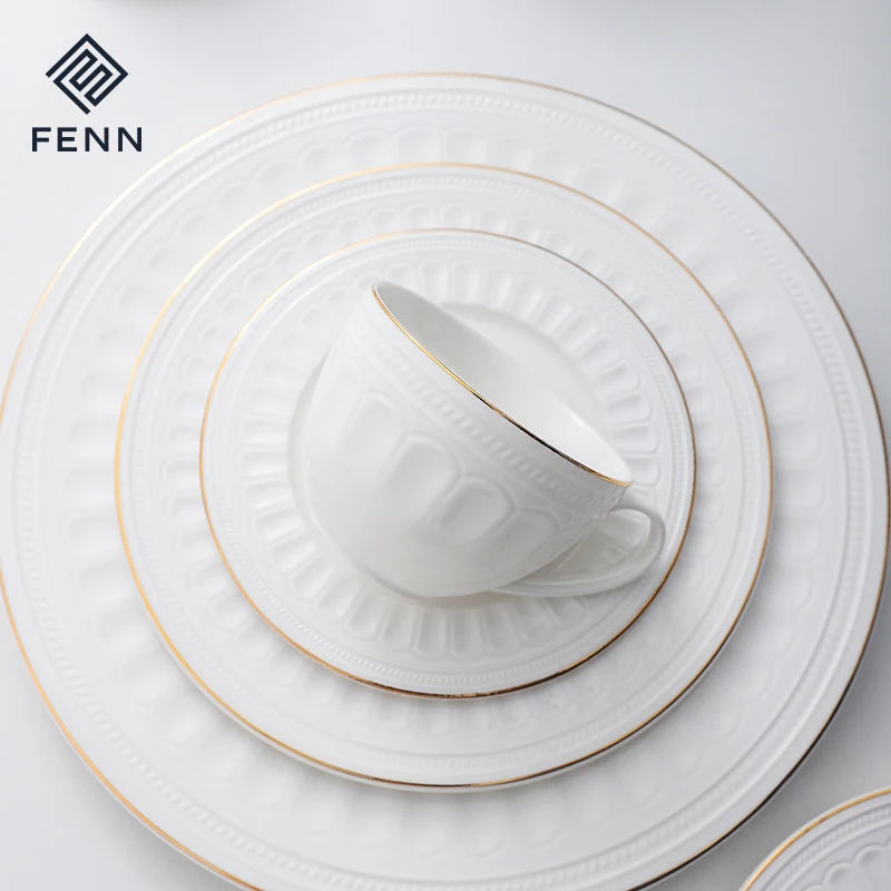 Оптовая продажа, кофейный чайный набор белого цвета, керамическая кофейная чашка и блюдце