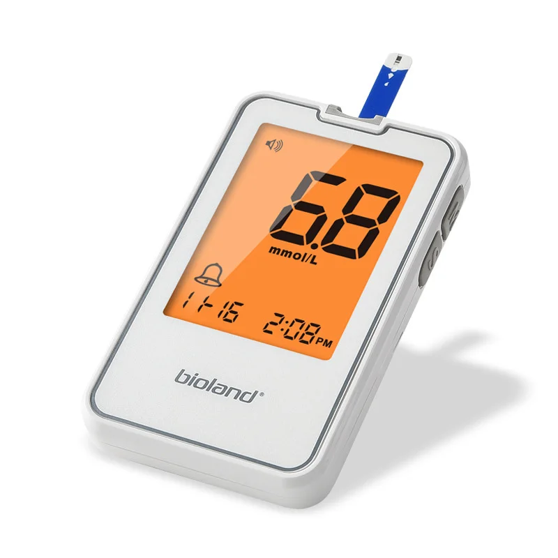 CE Certified Bioland Voice Digital Blood Glucose Monitor Quick Check Blood Sugar Tester With 100 Pcs Test Strips