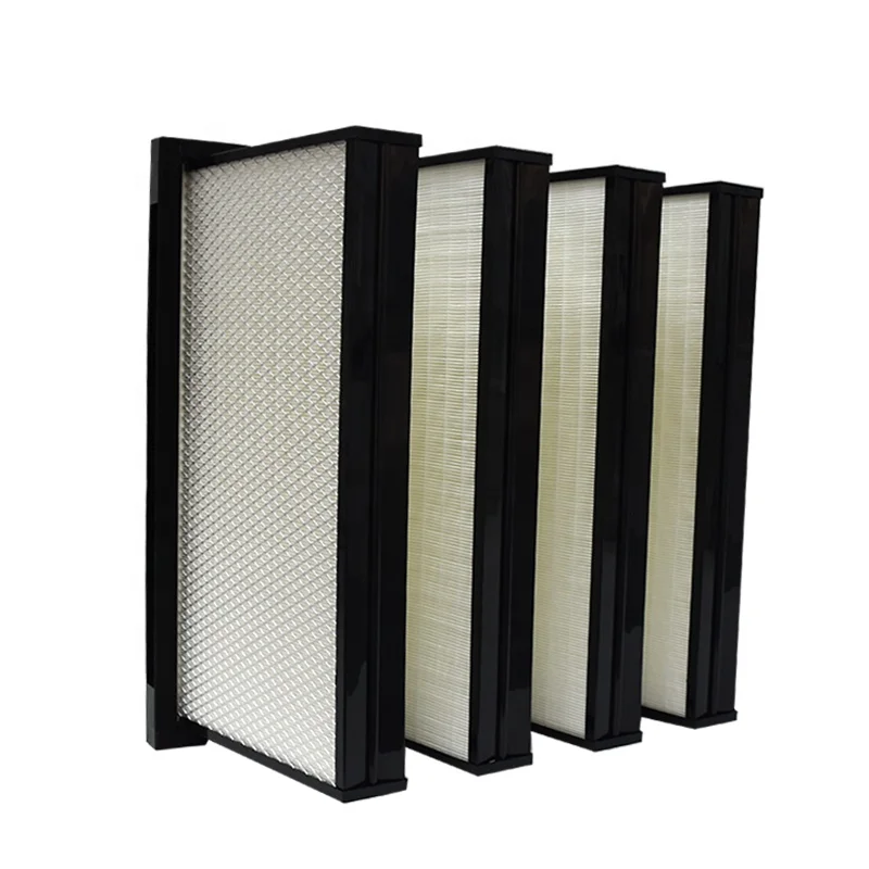 Best Selling Customized ABS Plastic V-Bank  Frame Air Filter Industrial Medium V Bank Filter New Condition Box Construction