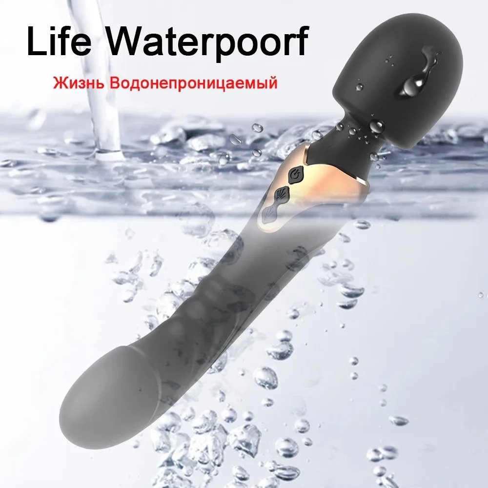 Powerful Dildos Vibrator Dual motor silicone large size Wand G-Spot Massager Sex Toy For Couple Clitoris Stimulator for Adults