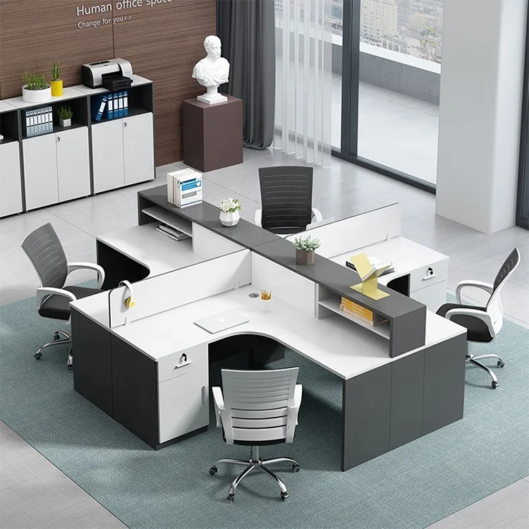 China manufacturer direct office call center cubicle 1/2/3/4/6 person simple modern office workstation and partition