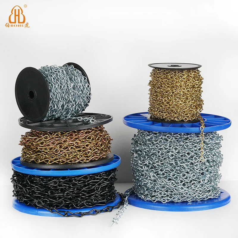 Индивидуальная электроцепь BOHU с гальванизированным покрытием, одинарный двойной домкрат, сварные цепи, аксессуары, оцинкованные для украшения