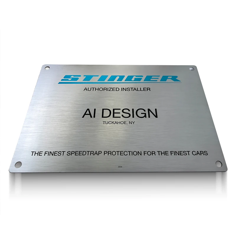 custom  Etched anodized Aluminum Nameplates for Equipment