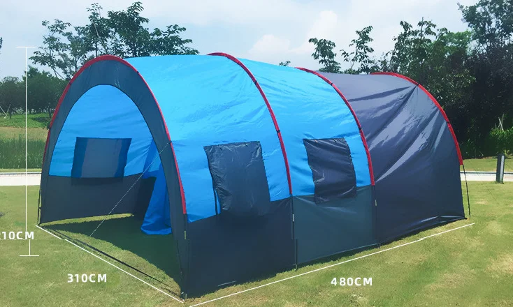 High quality Double layers  camping outdoor waterproof camping Tent for 5-6 person Beach sleeping or resting