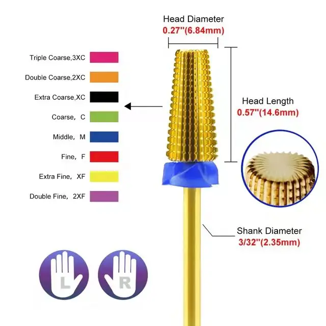 7.0mm 5 in 1 Bits (Straight Cut)/ Purple factory high standard nail polish tool Long Lifespan carbide nail bit