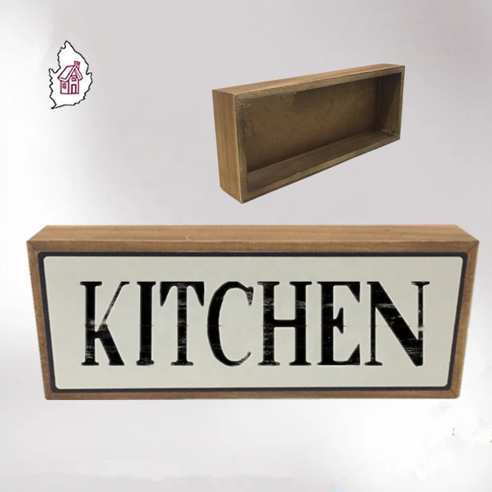 
Antique Cute MDF Bathroom Toilet Door Sign 