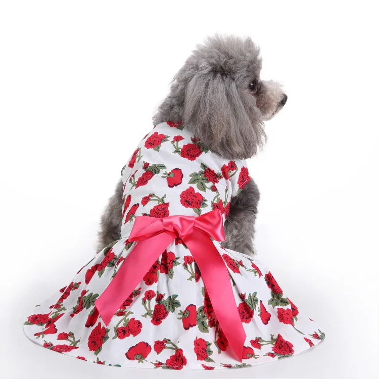 
Summer Pet Dog Clothes Dog Dress for Small Dogs Clothes Wedding Skirts Lovely Cat Dresses Party Pet Apparel 