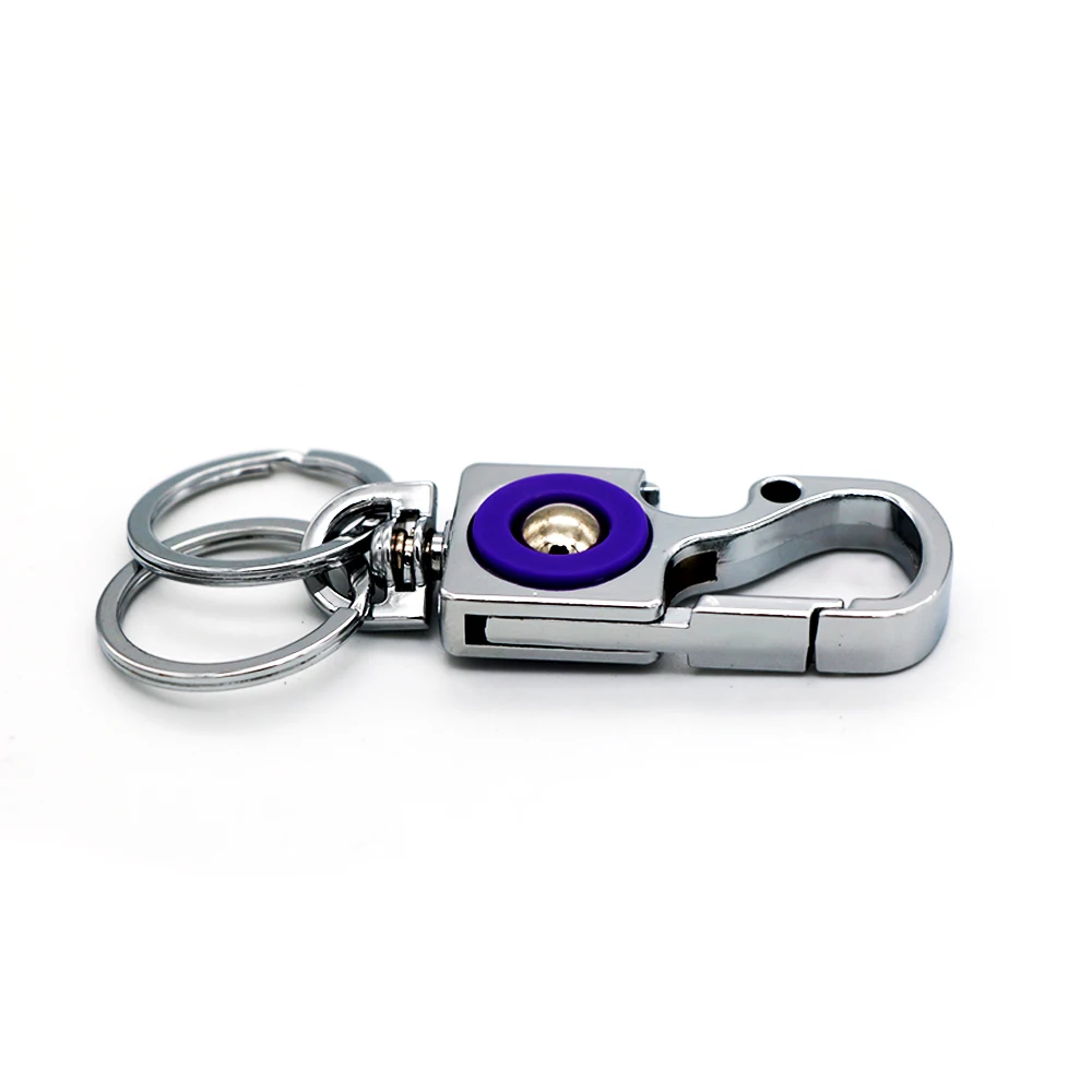 
Multi-function metal car beer bottle opener keychain with two keyrings 