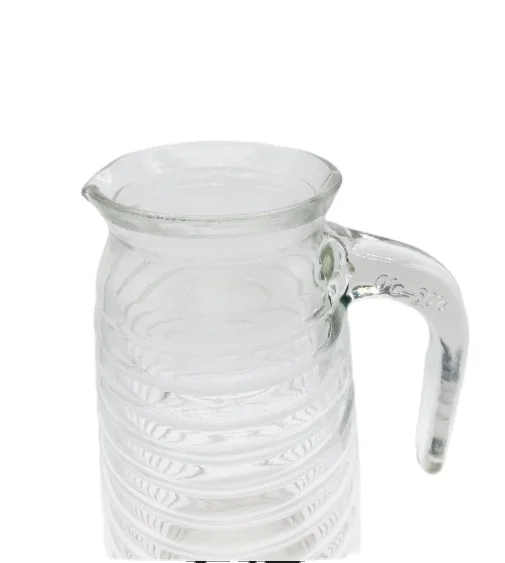 500ml handle crystal glass jug with plastic cover