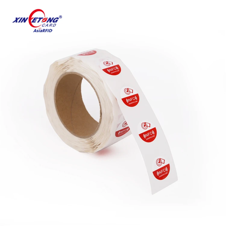 Nfc Sticker Custom Size CMYK Logo Printing 13.56MHz RFID NFC Tag Sticker