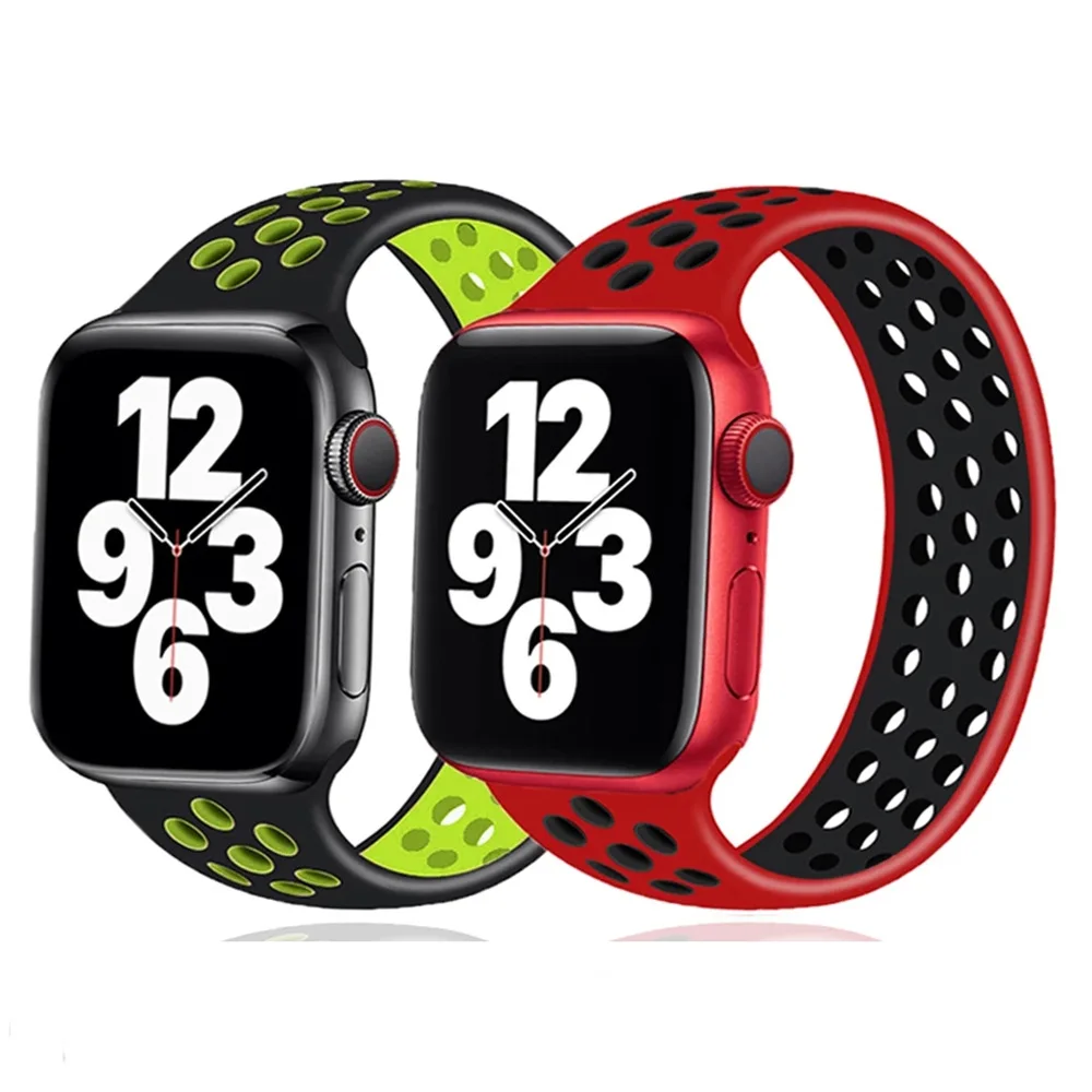 Sport Silicone Watch Band For Apple Watch 44mm 41mm 45mm W26+ T500 X8 Wrist Bracelet Band iWatch Series 7 6 SE 5 4 Strap