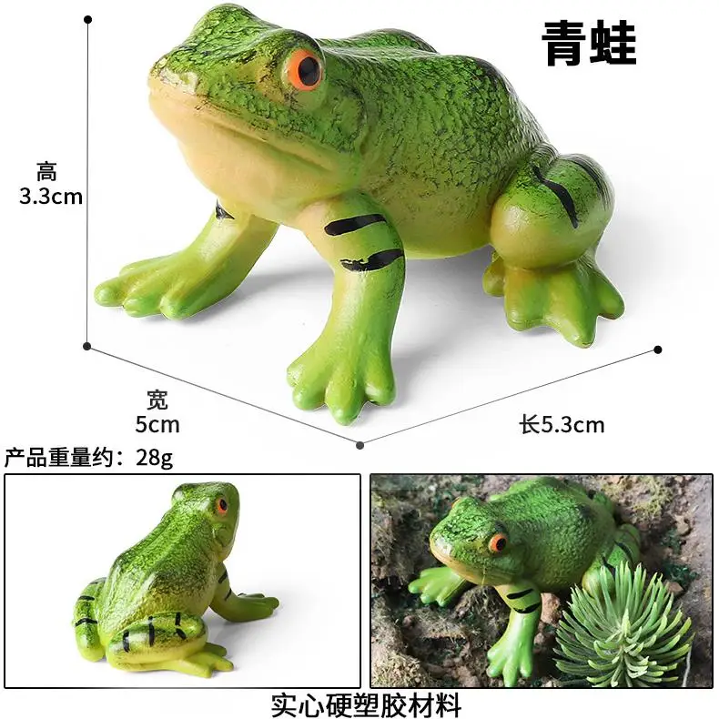 yxs children cognitive simulation solid animal model tree bull horn  toad toy