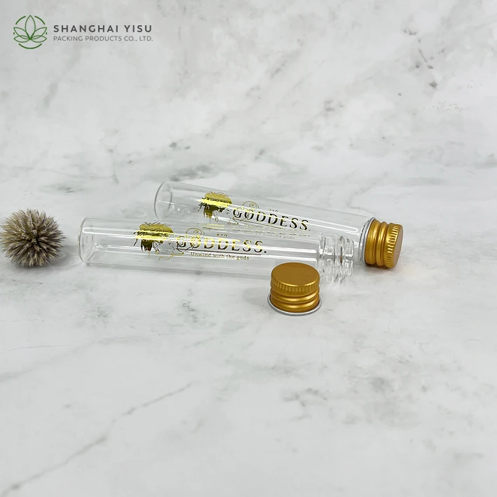 Wholesale Empty Glass Packaging Tube Vial 5ml 10ml 15ml 20ml 25ml Clear Amber Mini Glass Bottle With Aluminum Screw Cap