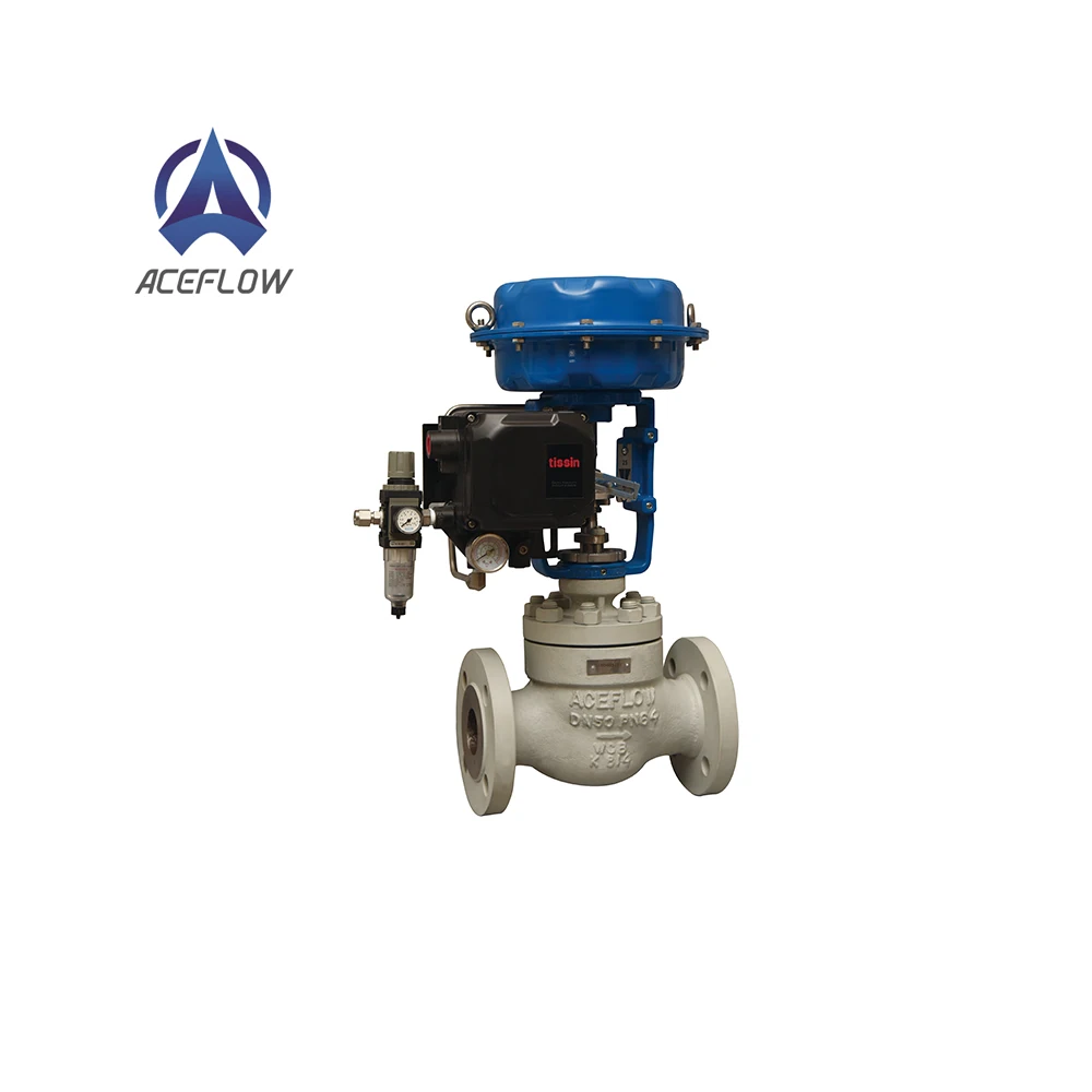 High temperature steam gas liquid graphite packing 304 STL socket weld customized pneumatic control globe valve