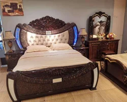 African style hot selling furniture bedroom wooden set wholesale prices to the hotel