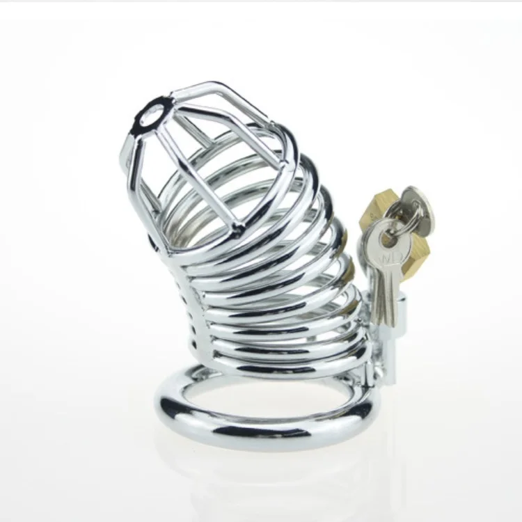 Male chastity device Sex Toy Penis Cage Cock Lock System Restraint Metal Chastity