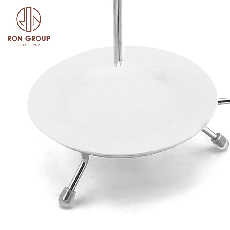 Wholesale Restaurant BBQ Accessories Grill Plate Stainless Steel Kebab Shelf Food Hanging barbecue rack Meat Skewer Metal