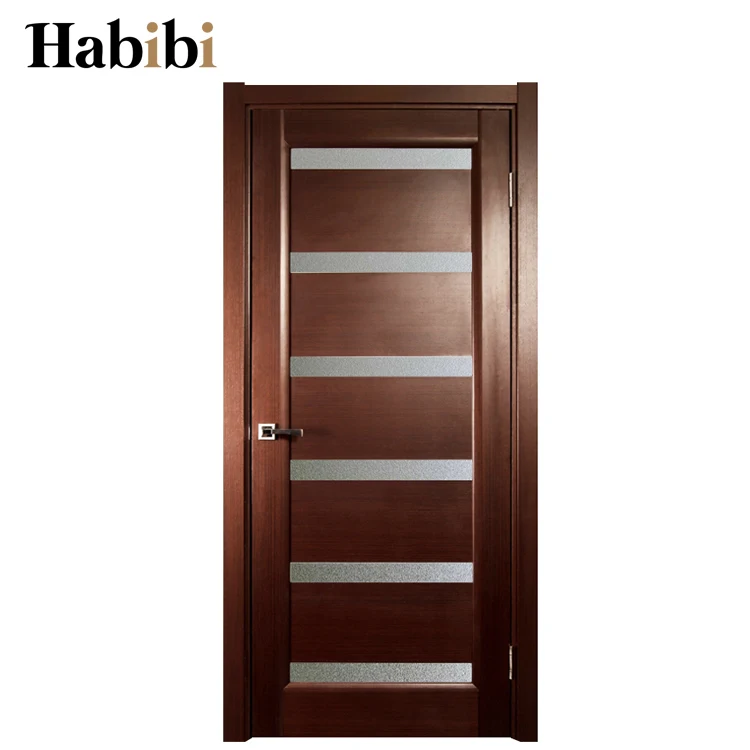 Latest Design Modern Model Water Resistant Interior Frosted Glass PVC Bathroom Door