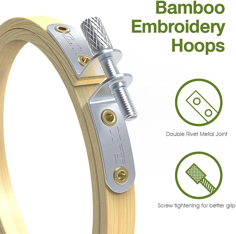 Knitting Tool Cross Stitch Toy Hoops Ring 16 inch bamboo embroidery hoops for Needlework