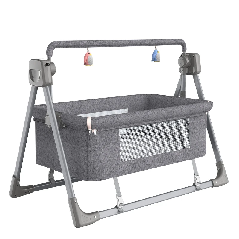 
Customized 0-36 months baby swing crib electric cradle automatic swing baby crib folding bed 