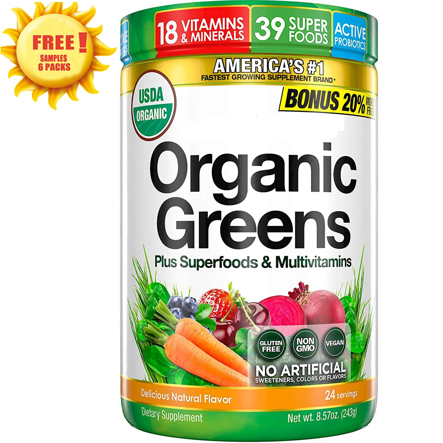 Органические питательные вещества для повышения иммунитета суперпищевые овощи капсулы пробиотики