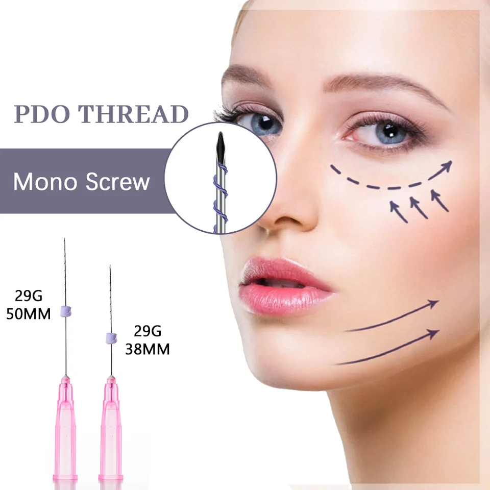Simple Operation 30g 25mm Neck Skin Tightening Face Lifting Hilos Tensores Mono Screw Pdo Thread