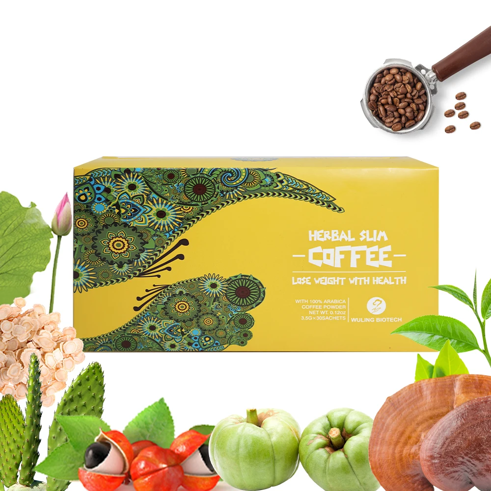 Hot selling coffee powder Detox Flat Tummy belly Keto Energy slim diet coffee