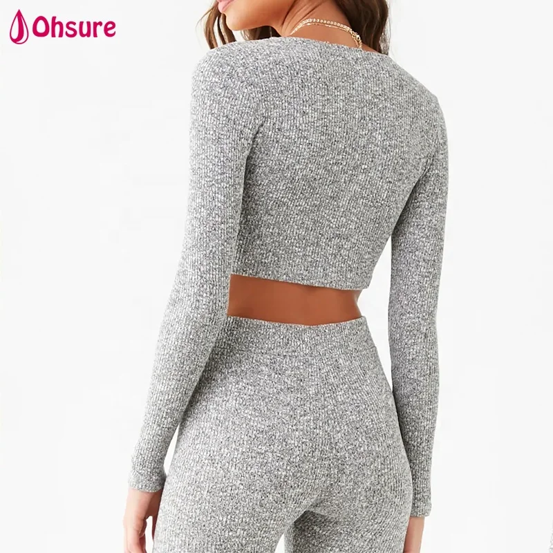 Custom Sexy Plain Fitness Girls Yoga Long Sleeve Crop Top Slim Thin Wear Fitted Gym T Shirt For Women