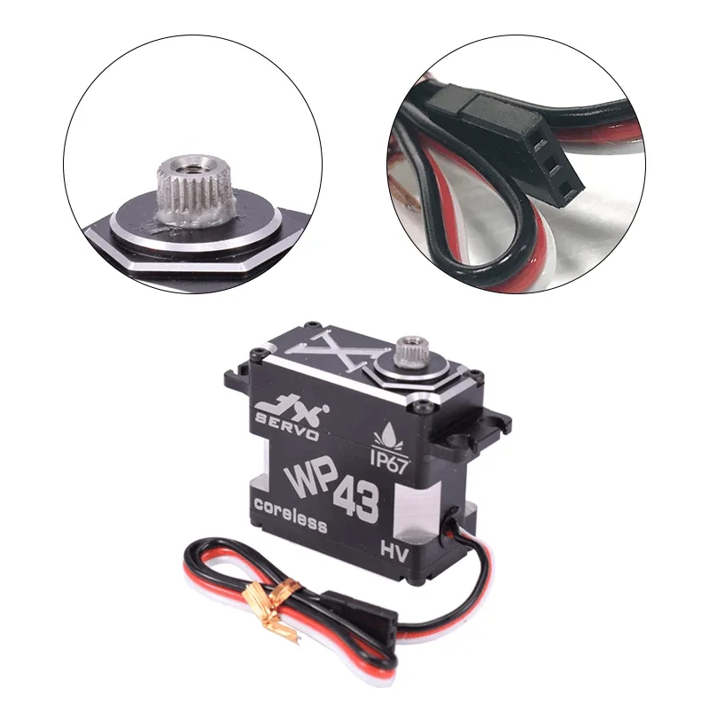 JX Servo WP43 43kg Waterproof Digital Servo IP67 Coreless Motor High Torque for RC Car Robot Drone Boat Fixed-wing Helicopter