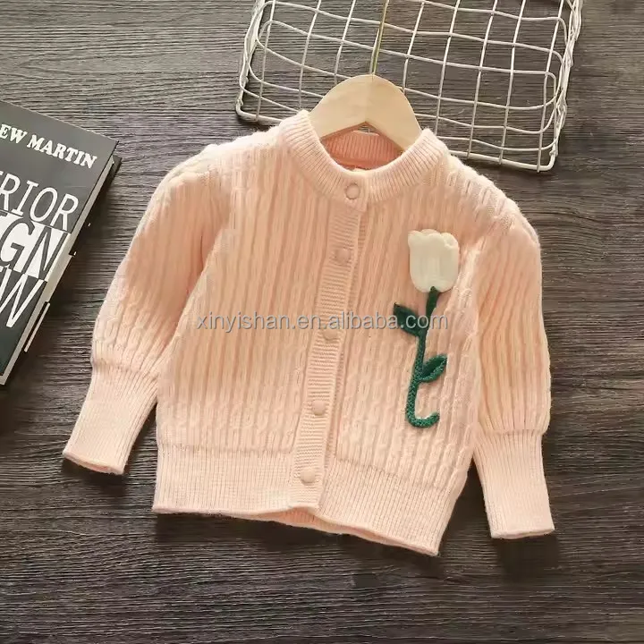 High Quality Sweater Kids One Piece Cotton Cartoon Jacquard Knitted Sweater Kids Pullover Kids Sweater