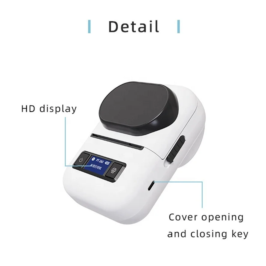 58MM Portable thermal Bluetooth label printer for express delivery electronic waybill adhesive thermal printer