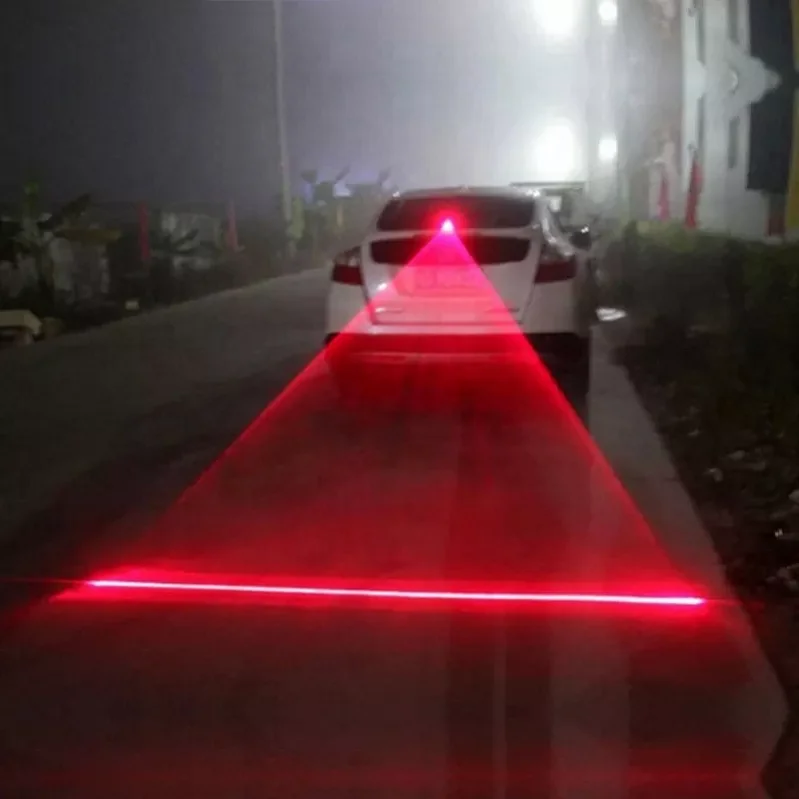 12V Car Auto LED Laser Fog Light Motorcycle Tail Lamp Vehicle  Braking Warning Lamps Car Fog Light