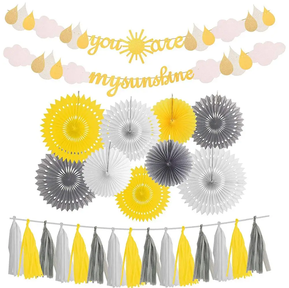 
 Новинка, Золотой блестящий баннер You are My Sunshine, товары для вечеринки в честь Дня рождения ребенка, декор для домашней комнаты  