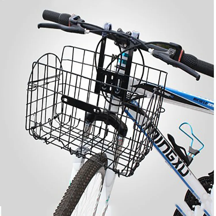 New bike front and rear side hanging thin black silver folding basket