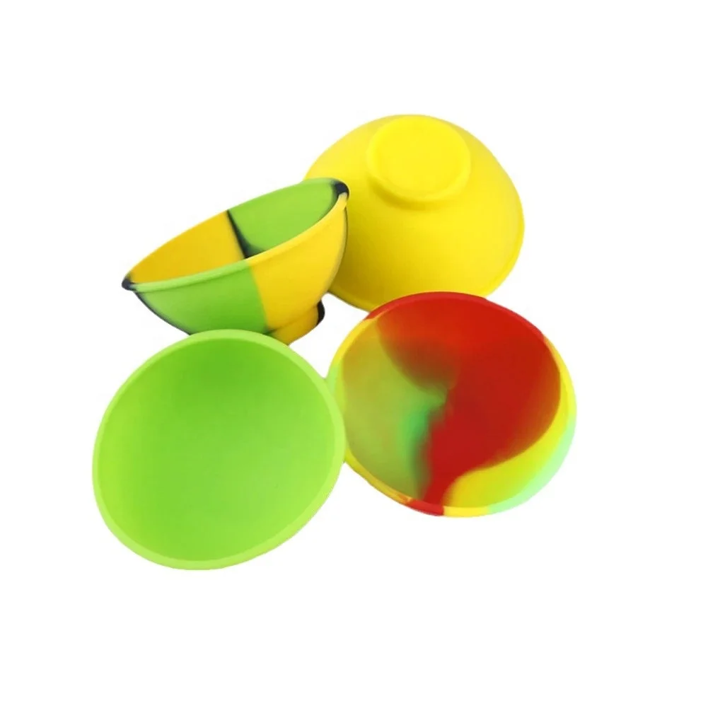 50ml mini multicolor food grade silicone tobacco bowl Silicone Container Hookah Wax smoking accessories silicone mixing bowl