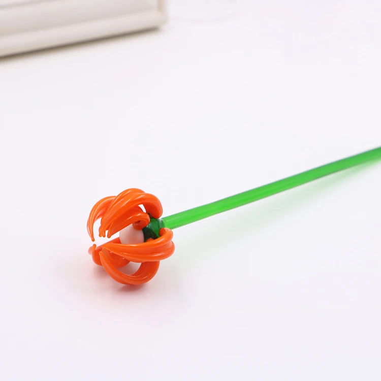 Delicate Handmade Craft Glass Long Stem Flower