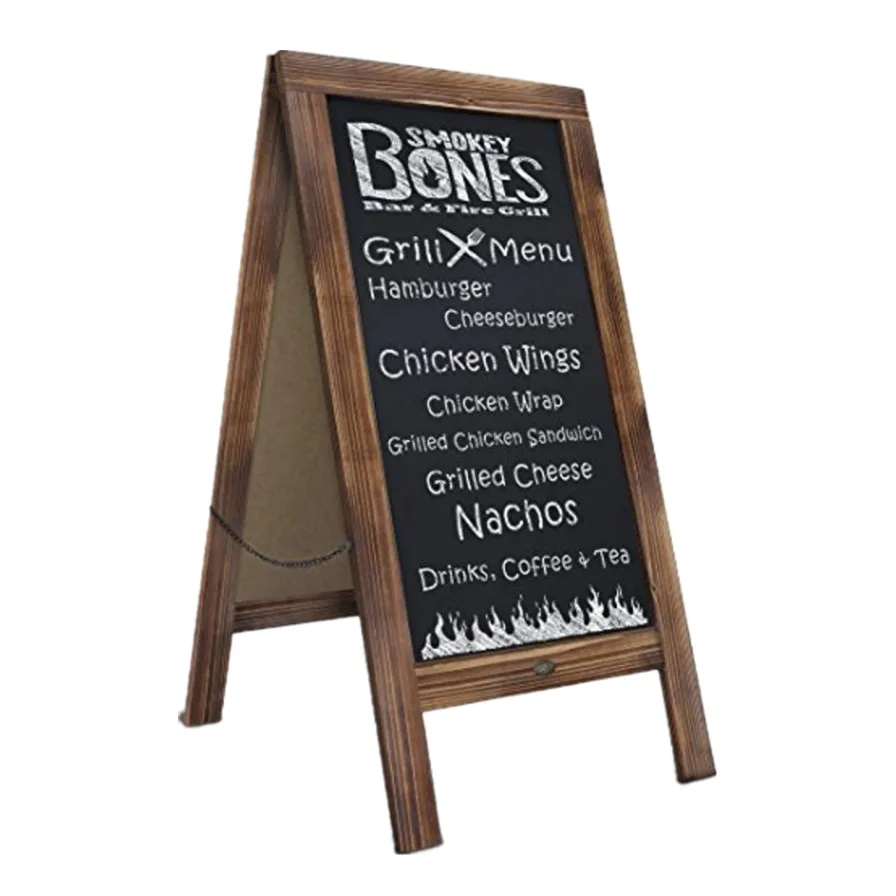 A Framed Magnetic Blackboard Sign Sidewalk Chalkboard Sandwich Board Chalk Board Free Standing Sign
