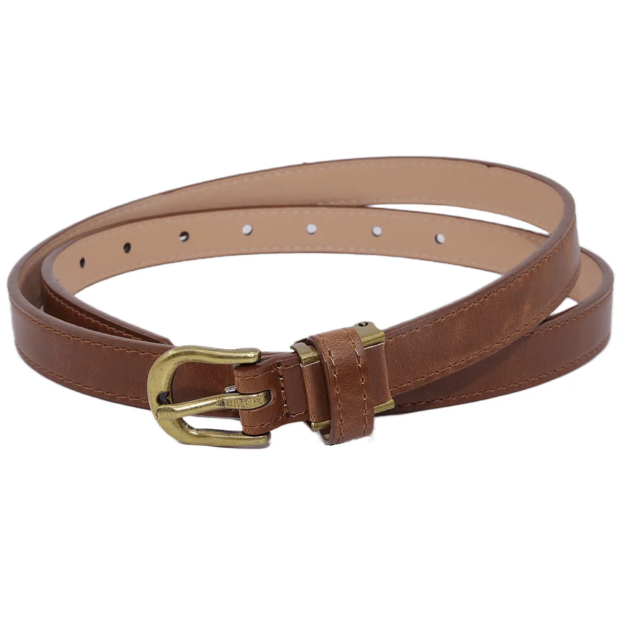 Stylish Pu Leather Skinny Women Belt Thin Waist Belts for Dresses