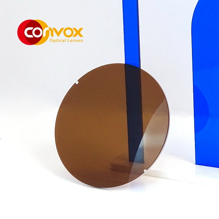 High quality customized UV400 tinted gradient color CR39 PC polarized tac mirror lens
