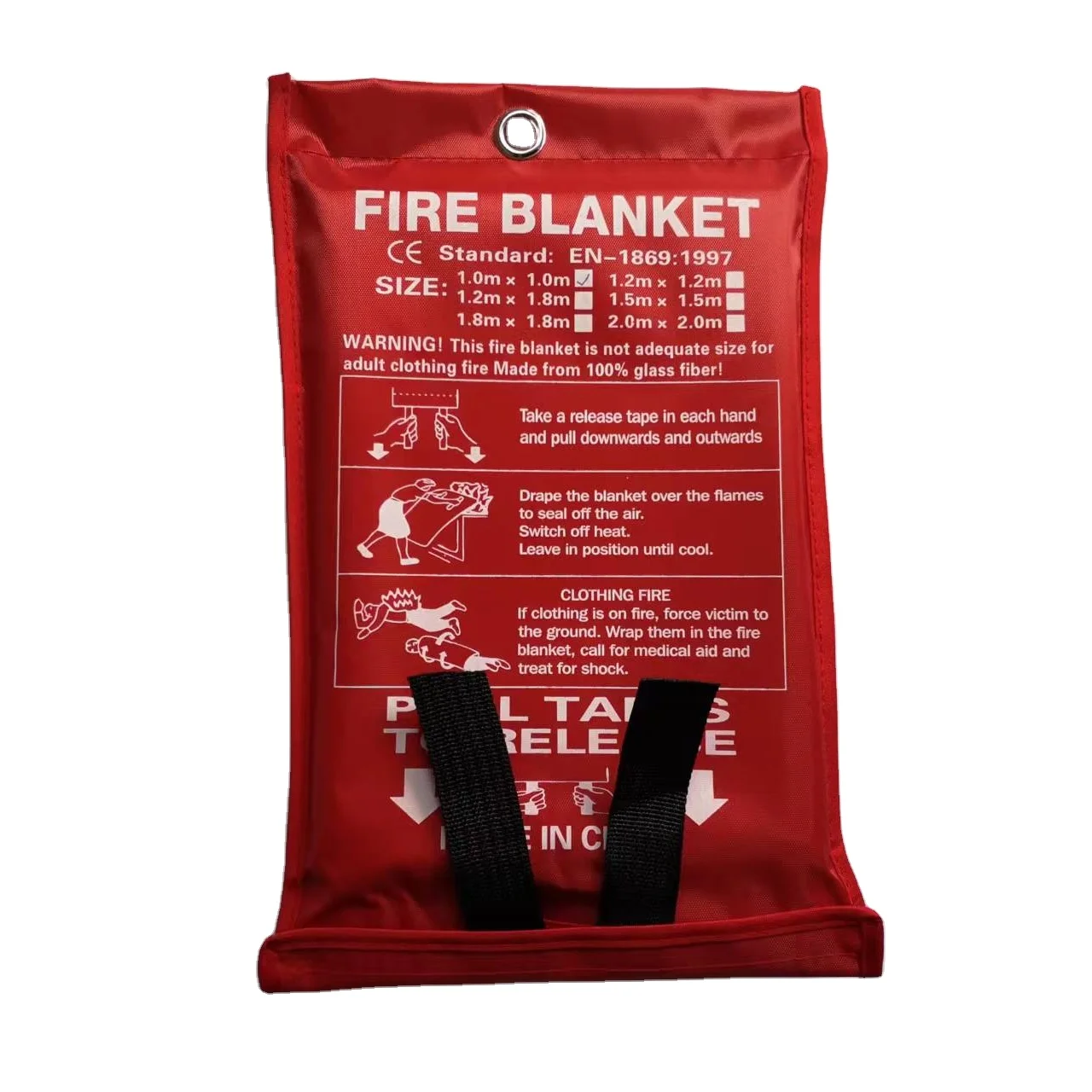 China Factory Firefighting Emergency 2m*2m  Kitchen Anti Fire Blanket en1869 fire blanket for kitchen home