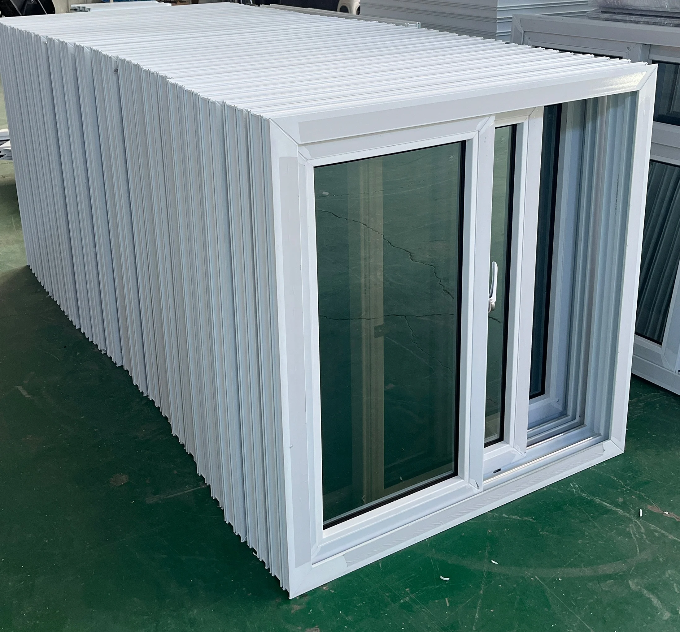 Factory New High Security Sliding Window Small Size Horizontal Plastic Window Double Glazing Basement Window PVC Windows