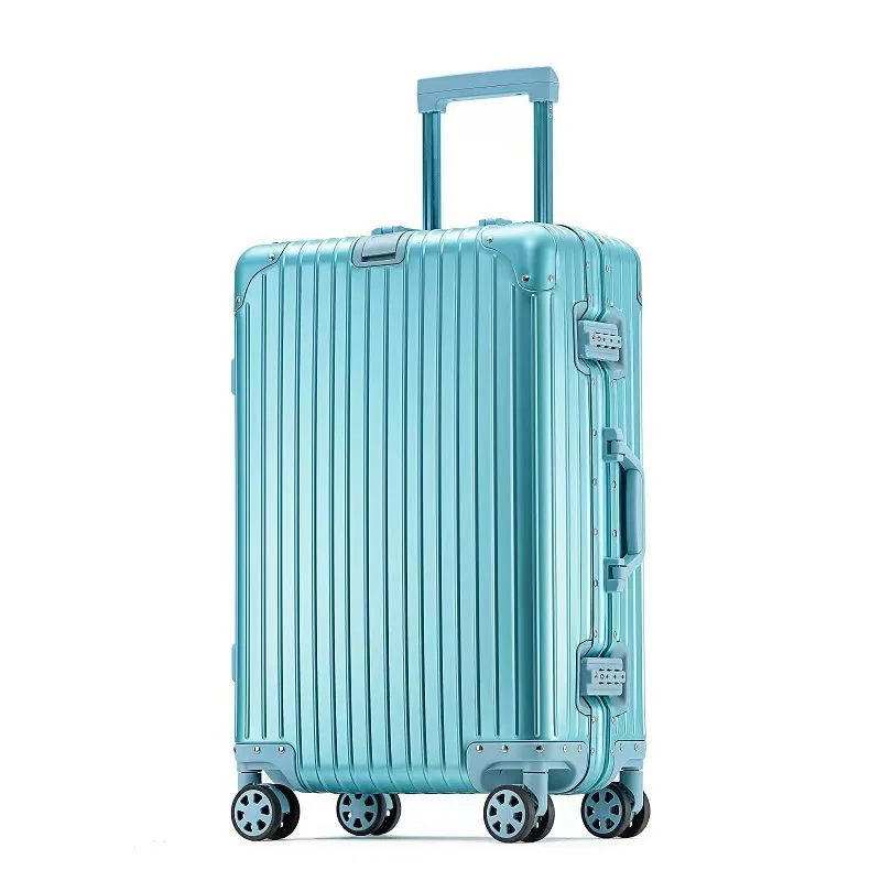 OEM/ODM High Quality 100% all aluminium travel bag metal suitcase travel luggage set  with TSA lock