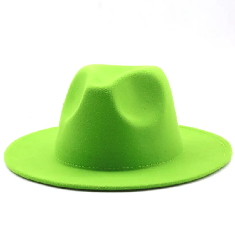 Fedora Hats Women Wholesale Wool Wide Brim Felt Fedora Sombreros Panama Hat