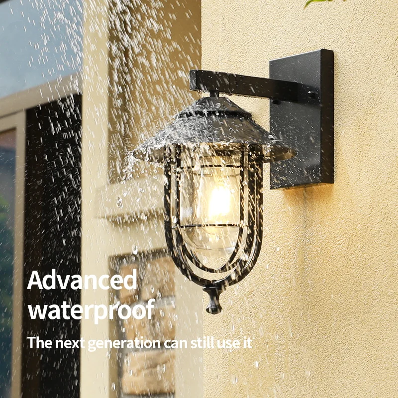 American style sconce lighting led lamp outdoor wall light vintage wall lamp outdoor glass iron waterproof wall lamp