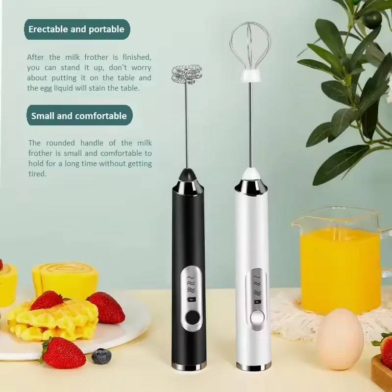 Custom Handheld coffee frother Mini milk frother custom logo Stainless Steel coffee whisk electric Blender