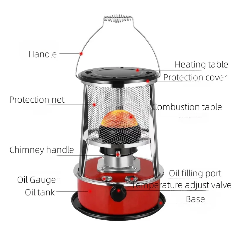 4.6L Outdoor And Indoor Kerosene Heater Portable Durable Kerosene Stove Kerosene Camping Stove For Cooking And Heating