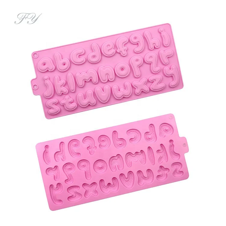 Spot wholesale 26 pinyin letters silicone chocolate mold DIY food supplement mold food grade silicone mold