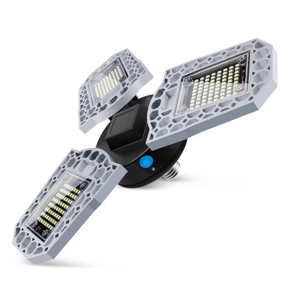 
2021 Amazon hot sale LED Lamp Alloy heat dissipation High Power Smart Light LED Warehouse Garage Deformable Ceiling Light 