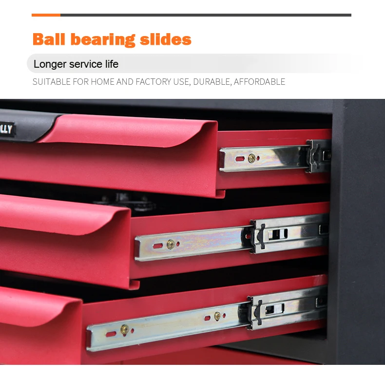 7 Drawers Rolling Metal Tool Cabinet Trolley Cart With Workshop Tool Sets Box Automobile Maintenance And Repair Industry