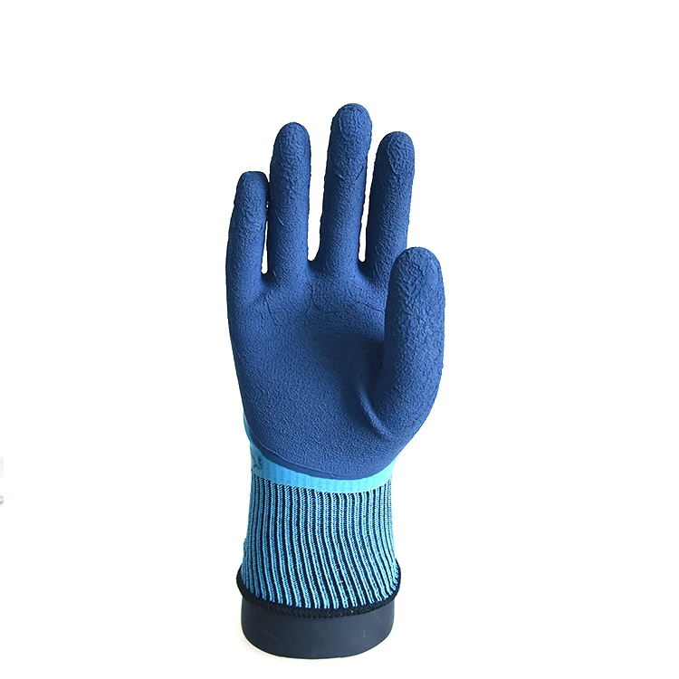 Hand Protection Woman Waterproof Safety Sandy Latex Coated Glove